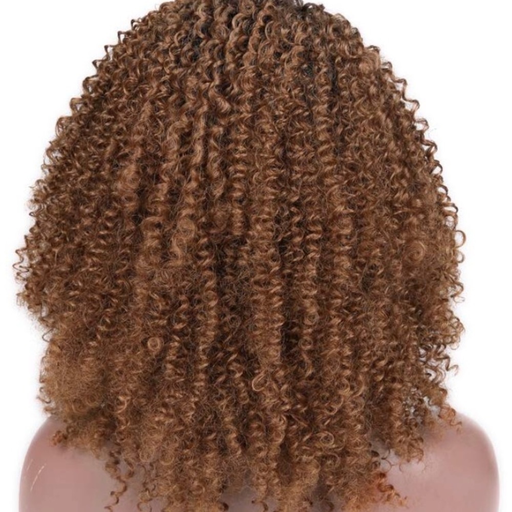 🖤 Pamela BROWN #2 KINKY CURLY LACE FRONT WIG - Picture 7 of 7